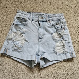 AE American eagle high rise mom shorts 0